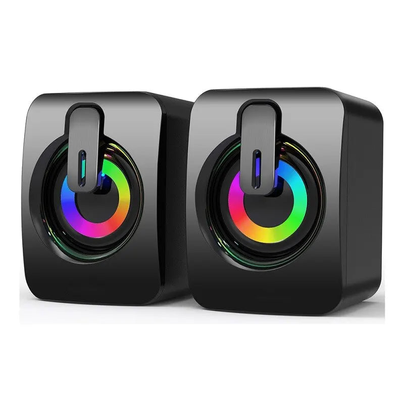 Mini Computer Speaker Stereo Sound With Microphone 3.5mm AUX Cable Home Office Speaker For Desktop Notebook Computer Loudspeaker