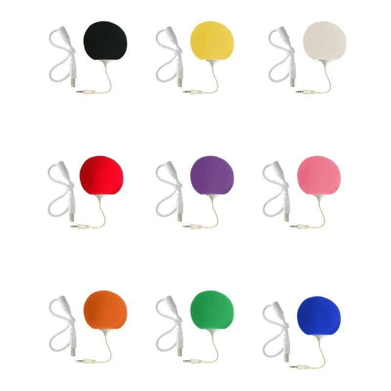 Portable Speaker Mini USB Speaker with 3.5mm Sponge Ball Speaker Lightweight used for Mobilephone PC Laptop DropShipping