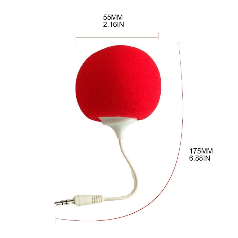 Portable Speaker Mini USB Speaker with 3.5mm Sponge Ball Speaker Lightweight used for Mobilephone PC Laptop DropShipping
