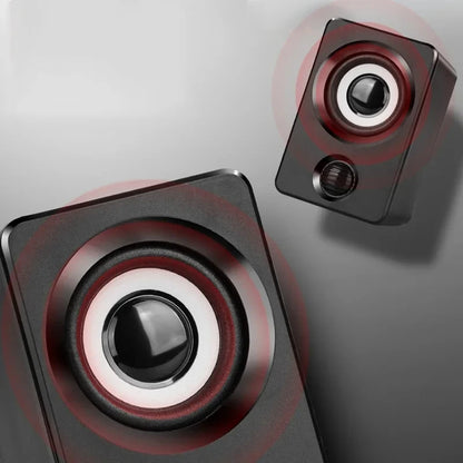 Mini Computer Speaker USB Wired Speakers Universal Stereo Sound Surround Portable for PC Desktop Laptop Stereo Portable Living