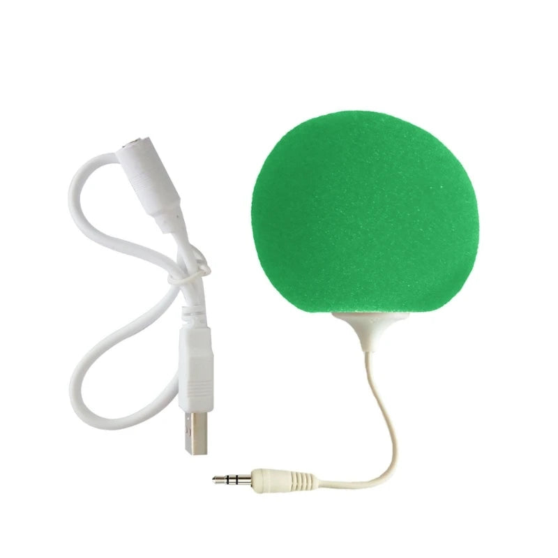 Portable Speaker Mini USB Speaker with 3.5mm Sponge Ball Speaker Lightweight used for Mobilephone PC Laptop DropShipping