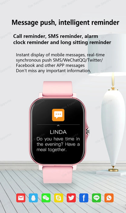 New Smart Watch 2.01 Inch HD Display Answer Make Call Message Preview Sport Modes smartwatch DIY Dial Weather Forecast Men Women
