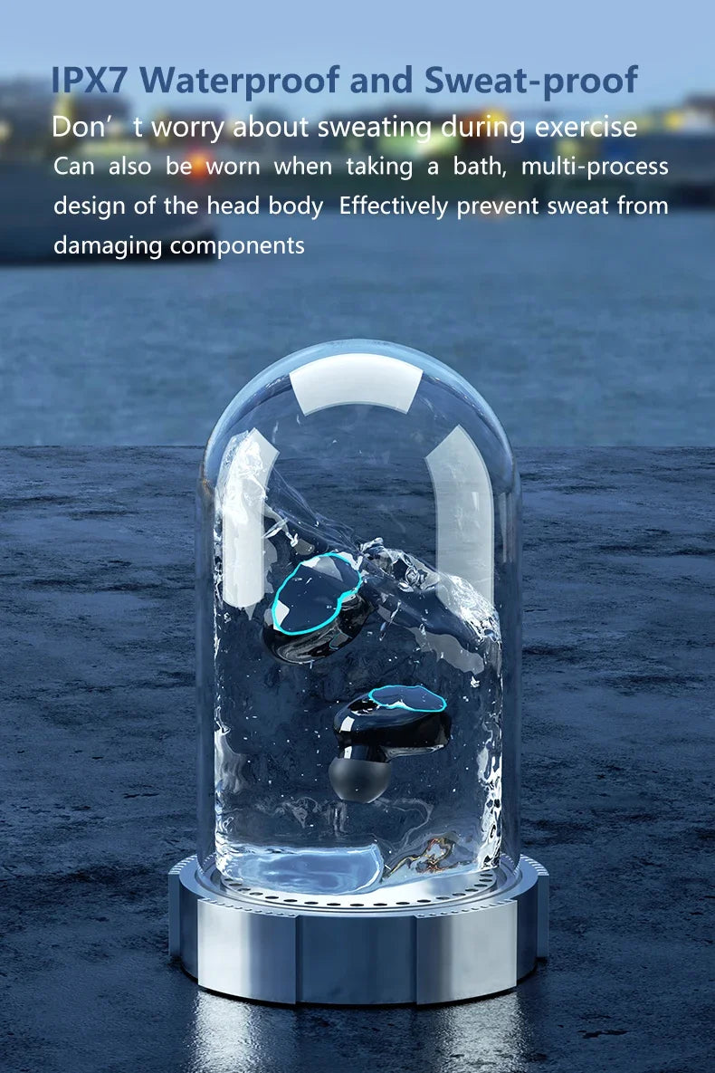 M10 TWS Wireless Earbuds: Sports Waterproof Design, Bluetooth Connection, 9D Stereo Sound + Charging Box &amp; Microphone